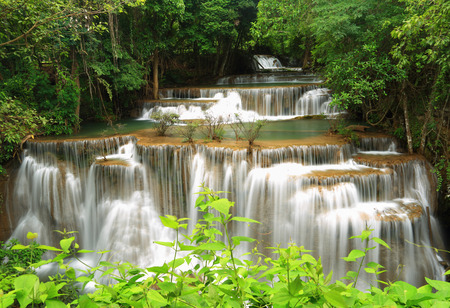 Waterfall in natureの写真素材