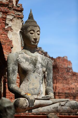 Wat Phra Sri Sanphet in Ayutthaya Thailandの写真素材