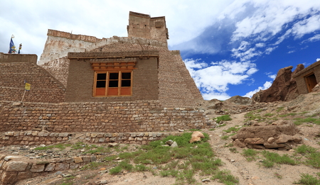Basgo gompa in Leh, Ladakh, Indiaの写真素材