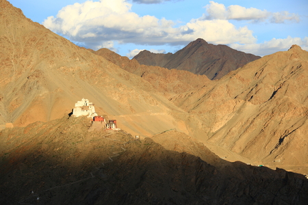 Tsemo gompa in Leh, Ladakh, Indiaの写真素材