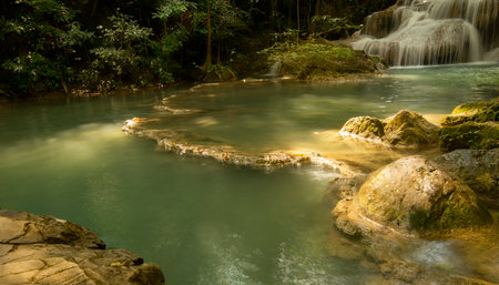 Erawan Waterfall in Kanchanaburi province, Thailand