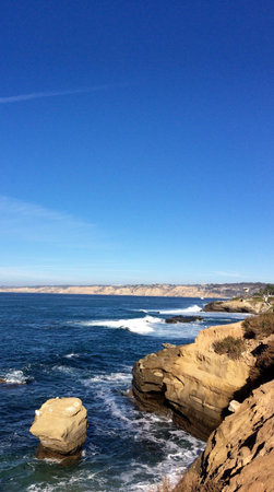 Waves on the beachの素材