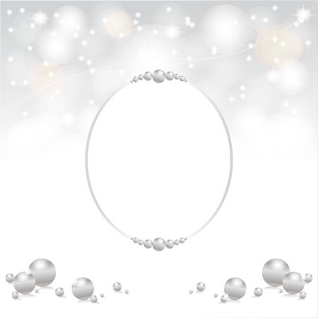 Elegant pearl invitation cardのイラスト素材