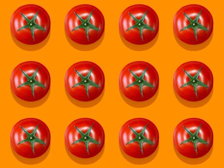 tomato pattern. pattern on a red or yellow background.