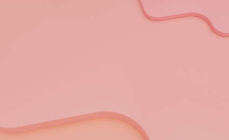 Pastel pink monochrome minimal  background,3d rendering illustrationの写真素材