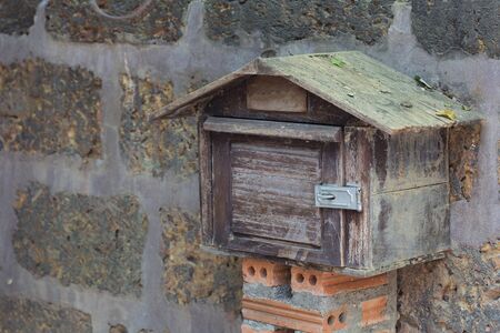 Mail box Woodの写真素材