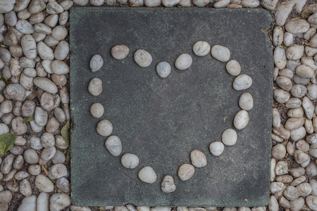 Stone and heartの写真素材