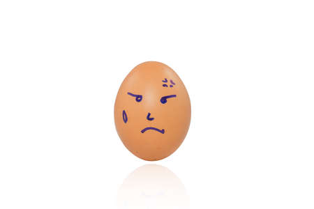 Egg with hand drawn face.の写真素材