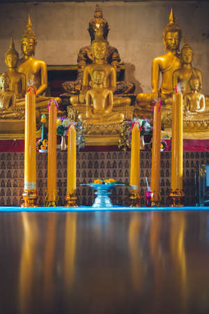 Bangkok, Thailand - Dec, 15, 2019: A beautiful view of Wat Paknam temple in the city.のeditorial素材
