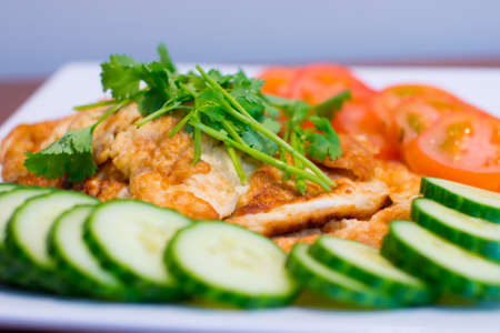 Thai food various Tablewareの写真素材