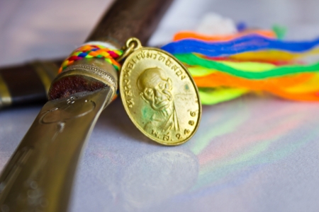 small Buddha image used as amuletの写真素材