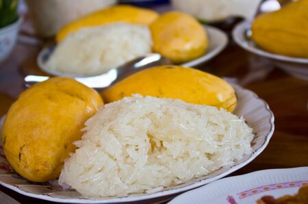 Thai s dessert Mango sticky riceの写真素材