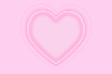 Pink hearts shape on pink background. Illustration basic for valentine card , love and wedding concept.の写真素材