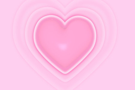 Pink hearts shape on pink background. Illustration basic for valentine card , love and wedding concept.の写真素材