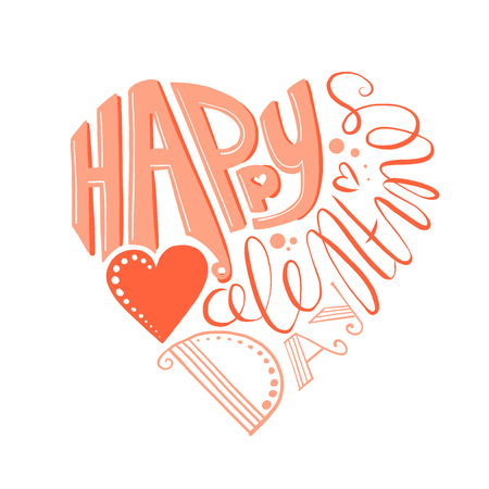 Hand drawn Valentines letteringのイラスト素材