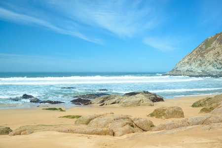 Beautiful beach and waves in the ocean