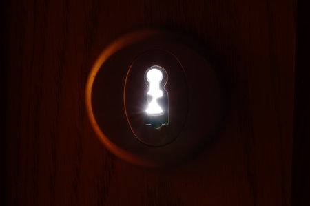 Light passing through a keyholeの写真素材
