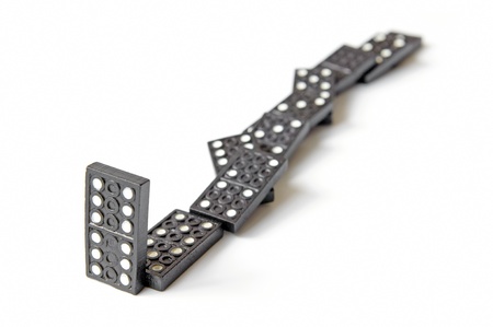 line of dominosの写真素材