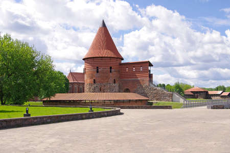 Old brick castle in Kaunas, Lithuania のeditorial素材