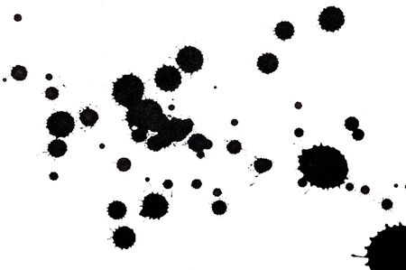 Black drop ink splatterの写真素材