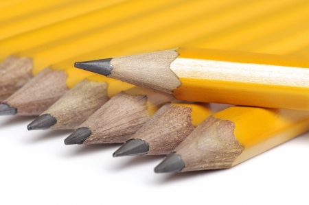 Pencils isolated on white の写真素材