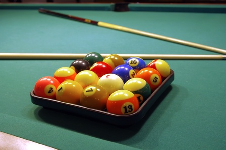 Playing pool 