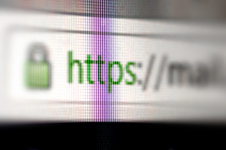 Internet address, computer screen. Close upの写真素材