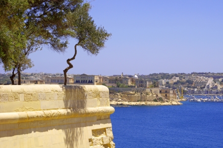 City landscape on the seaside in maltaの写真素材