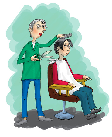 Cartoon Hairdresserの写真素材