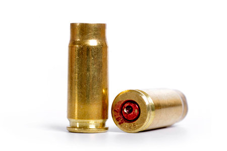 Shotgun cartridges isolated on white