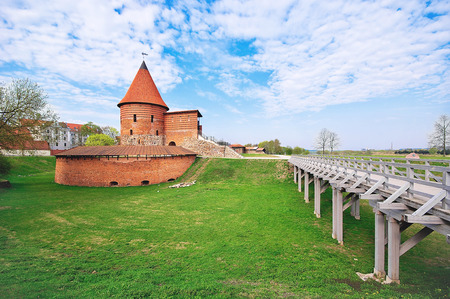 Kaunas Castle, built during the mid-14th century, in the Gothic style, Kaunas, Lithuaniaのeditorial素材