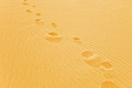 Foot step on the sandの写真素材