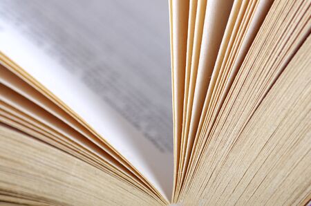 Closeup of several pages from a bookの写真素材