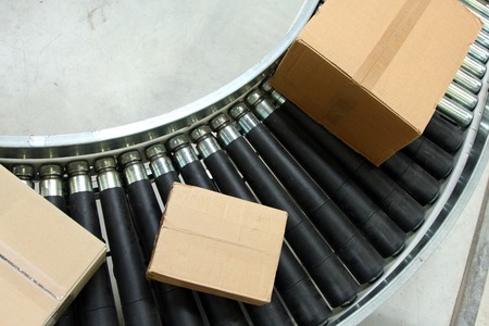 Boxes On Conveyor Belt