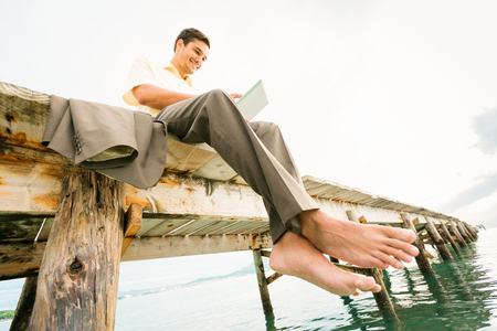 Businessman By The Seaの写真素材