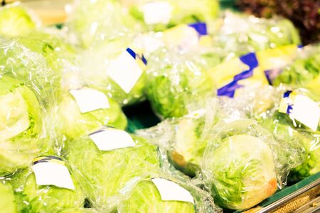 Lettuce At The Supermarketの写真素材