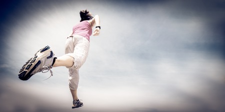 Young Woman Joggingの写真素材