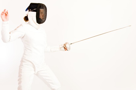 Fencing Womanの写真素材