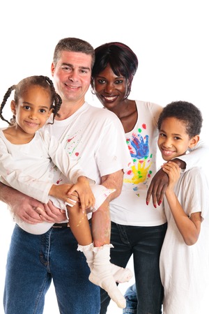 Mixed-race Family Painting