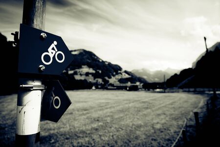 Mountainbiking In The Austrian Alpsの写真素材