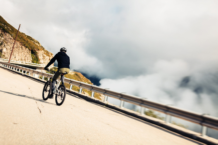 Young Man Cyclingの写真素材
