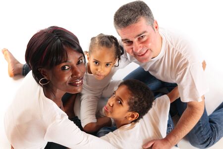 Mixed race Familyの写真素材