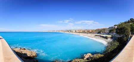 Panoramic Shot Of Nice Beachの写真素材