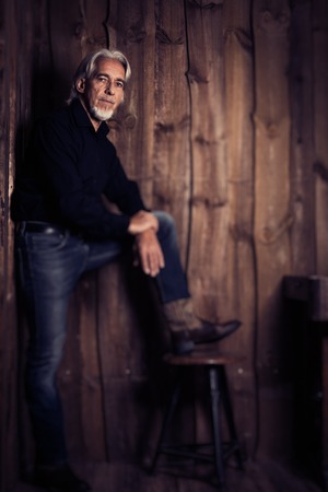Senior Mans Studio Portraitの写真素材