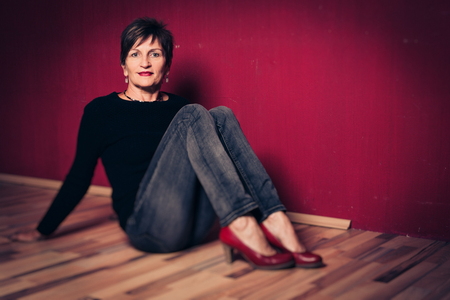 Senior Womans Studio Portraitの写真素材