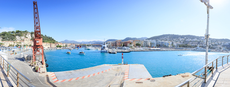 Panoramic Shot Of Nice Harborの写真素材