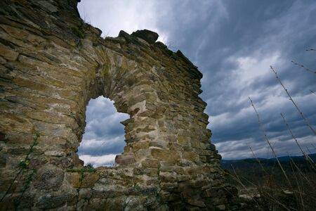 Ruin And Dramatic Skyの写真素材