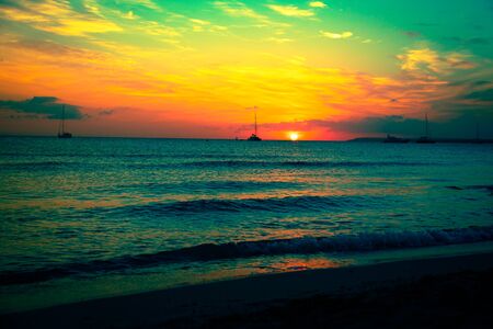 Sunset By The Beachの写真素材