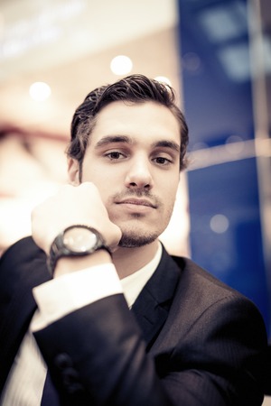 Businessman Sitting In A Cafeの写真素材