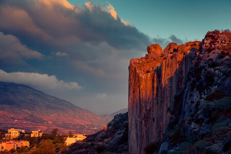 Sunset Over Cliffsの写真素材